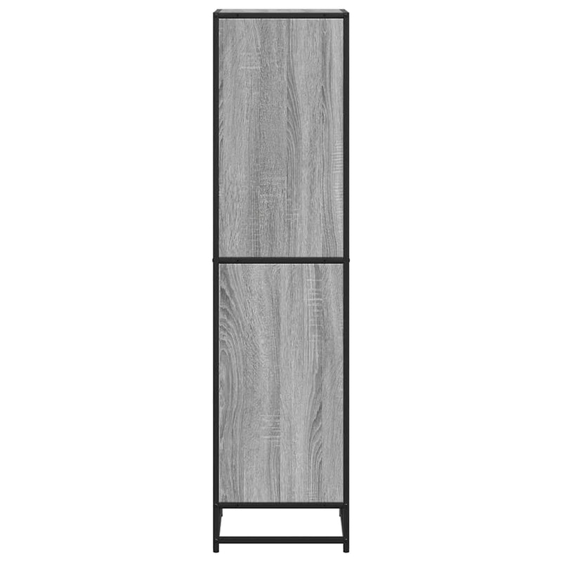 vidaXL szürke sonoma színű szerelt fa könyvszekrény 40x35x139 cm