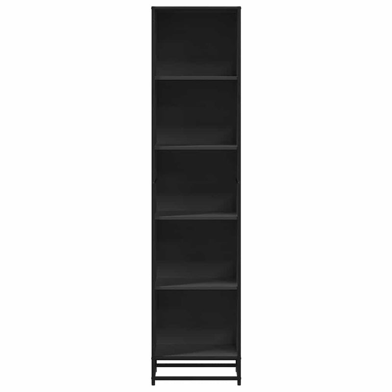 vidaXL fekete forgácslap könyvszekrény 40x35x170,5 cm