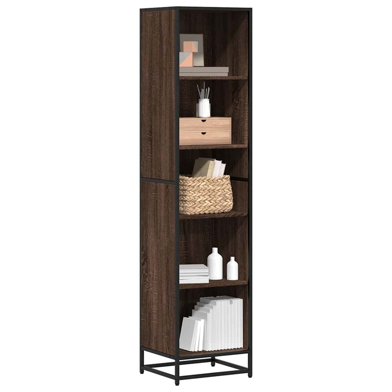 vidaXL barna tölgyszínű szerelt fa könyvszekrény 40x35x170,5 cm