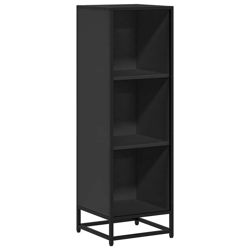 vidaXL fekete szerelt fa könyvszekrény 33,5x33x107,5 cm
