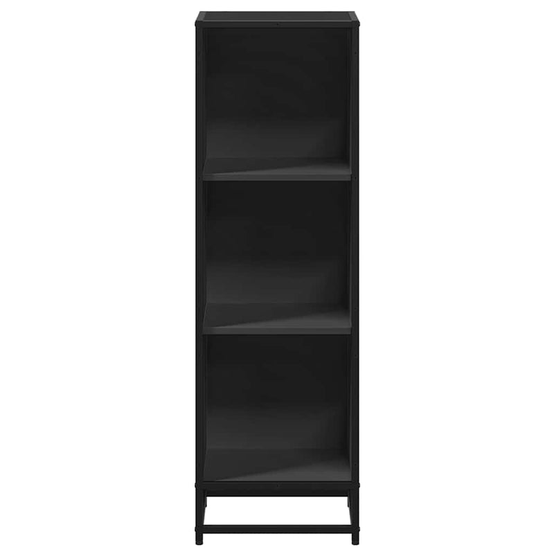 vidaXL fekete szerelt fa könyvszekrény 33,5x33x107,5 cm