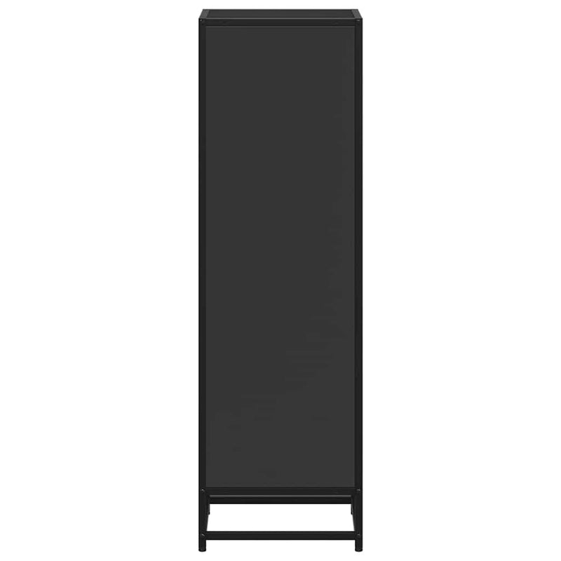 vidaXL fekete szerelt fa könyvszekrény 33,5x33x107,5 cm
