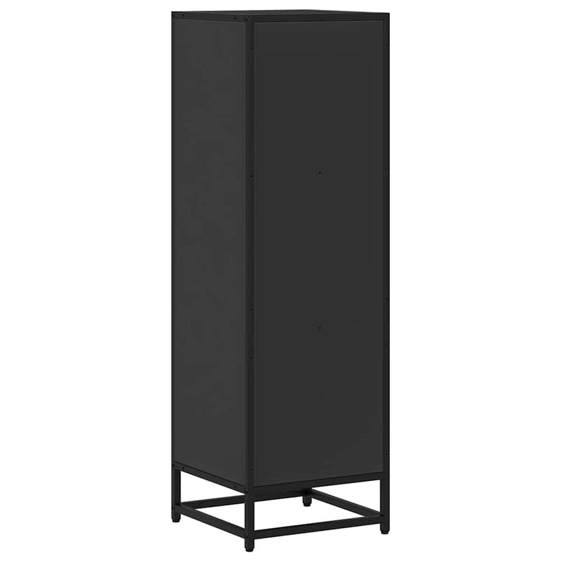 vidaXL fekete szerelt fa könyvszekrény 33,5x33x107,5 cm