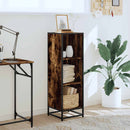 vidaXL Könyves szekrény füstölt tölgy 33,5x33x107,5 cm Gépelt fa