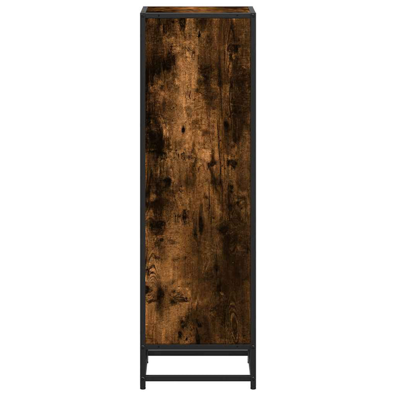 vidaXL Könyves szekrény füstölt tölgy 33,5x33x107,5 cm Gépelt fa