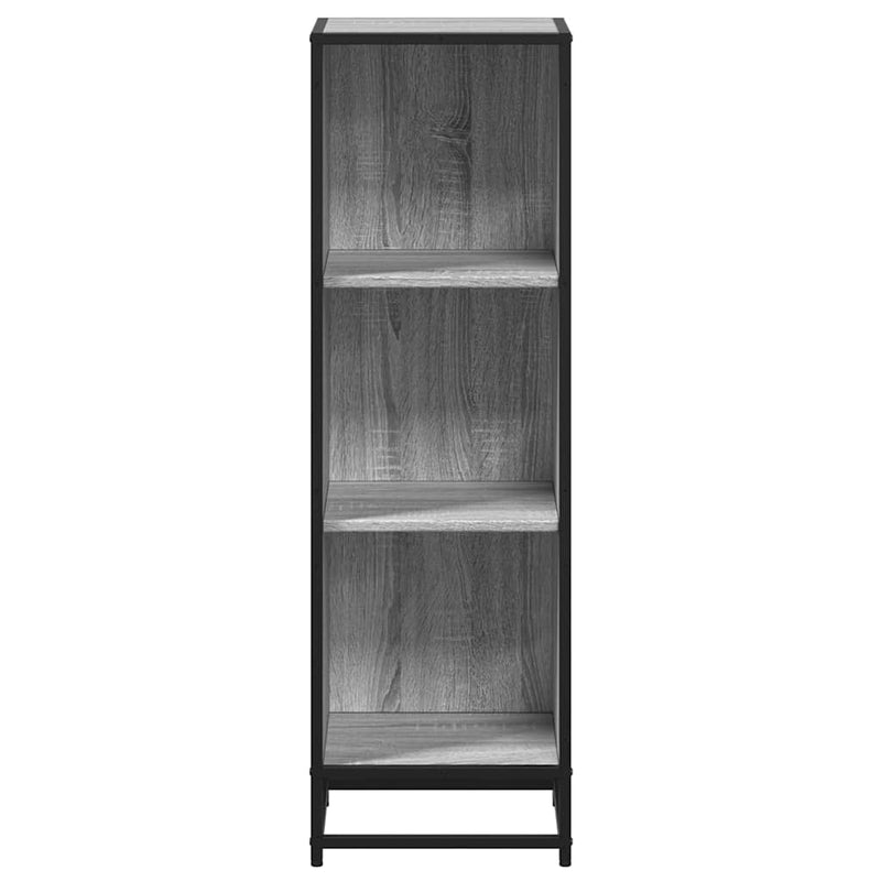 vidaXL szürke sonoma színű szerelt fa könyvszekrény 33,5x33x107,5 cm
