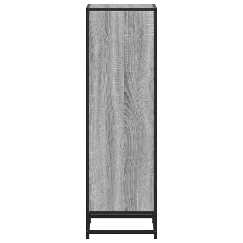 vidaXL szürke sonoma színű szerelt fa könyvszekrény 33,5x33x107,5 cm