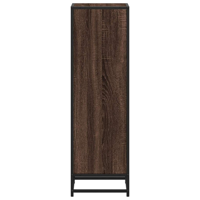 vidaXL Könyves szekrény füstölt tölgy 33,5x33x107,5 cm Gépelt fa