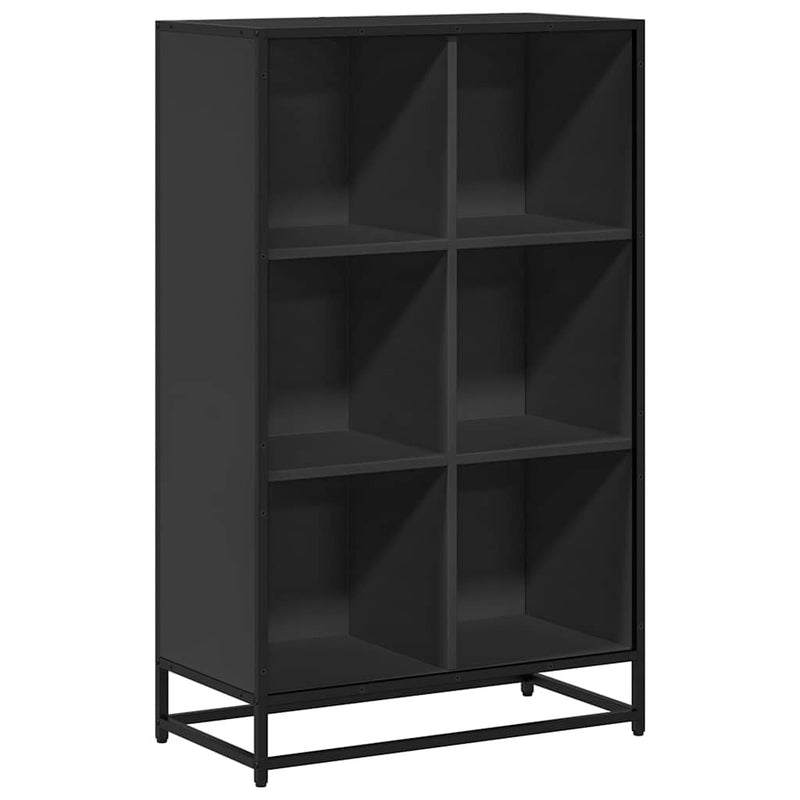 vidaXL fekete szerelt fa könyvszekrény 65,5x33x107,5 cm