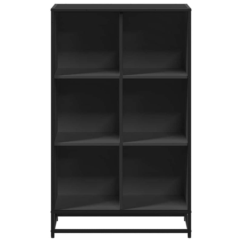 vidaXL fekete szerelt fa könyvszekrény 65,5x33x107,5 cm