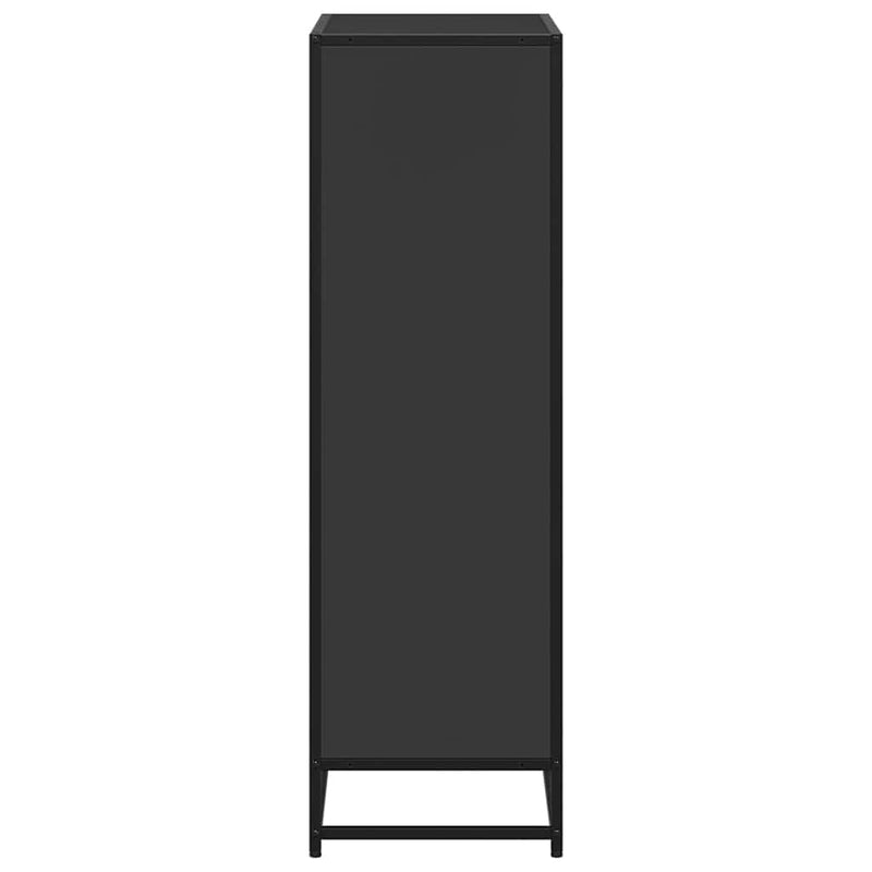 vidaXL fekete szerelt fa könyvszekrény 65,5x33x107,5 cm