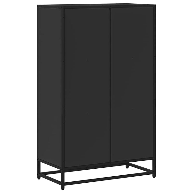 vidaXL fekete szerelt fa könyvszekrény 65,5x33x107,5 cm