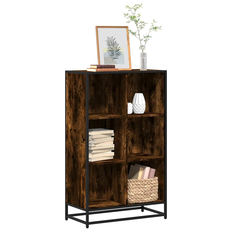 vidaXL Könyves szekrény füstölt tölgy 65,5x33x107,5 cm Gépelt fa