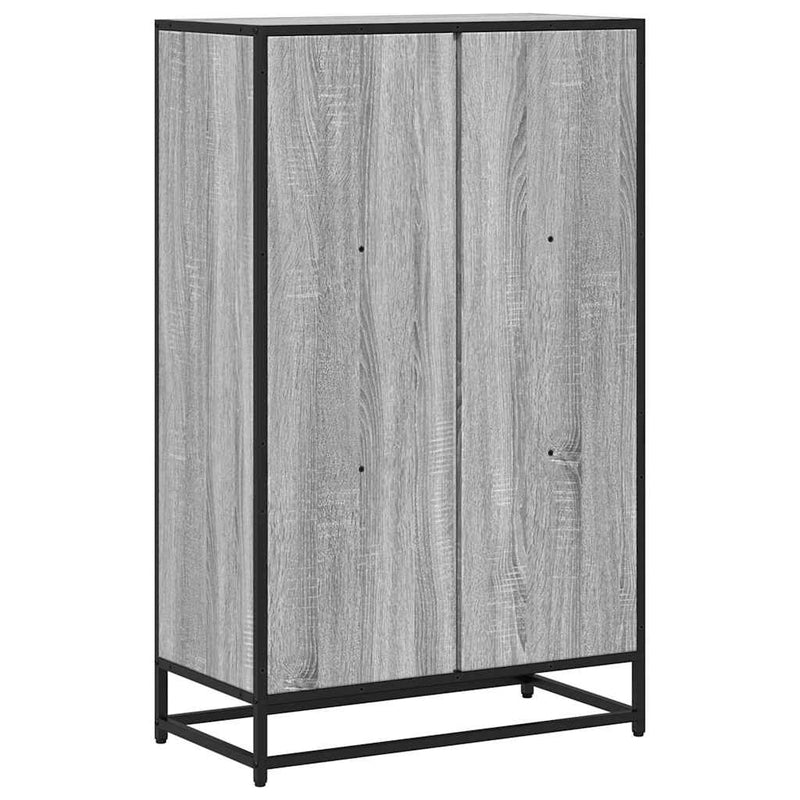 vidaXL szürke sonoma színű szerelt fa könyvszekrény 65,5x33x107,5 cm
