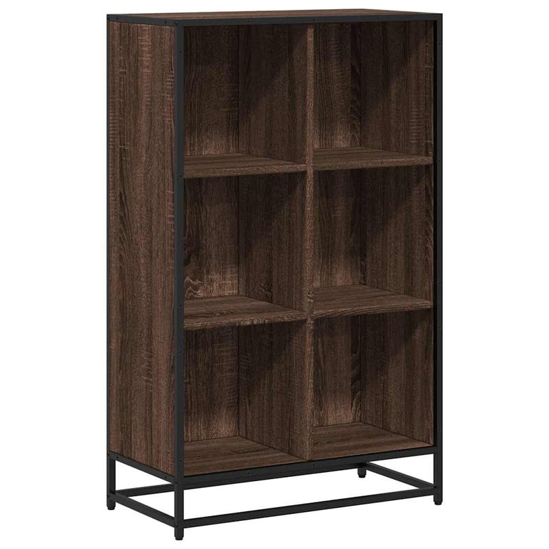 vidaXL barna tölgyszínű szerelt fa könyvszekrény 65,5x33x107,5 cm