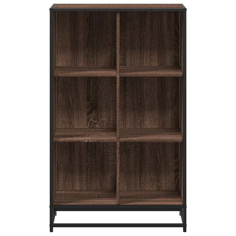 vidaXL barna tölgyszínű szerelt fa könyvszekrény 65,5x33x107,5 cm