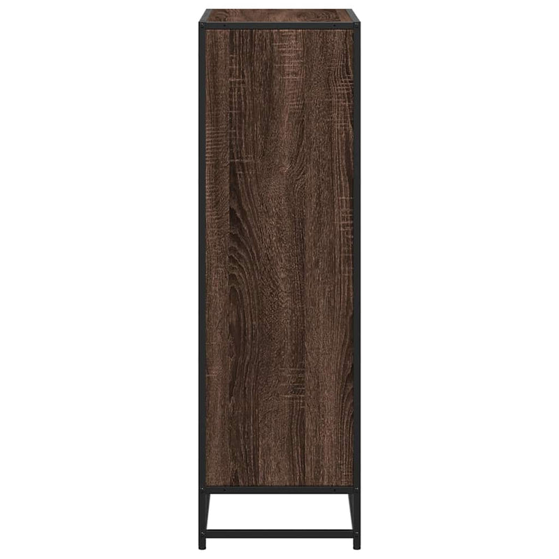 vidaXL barna tölgyszínű szerelt fa könyvszekrény 65,5x33x107,5 cm