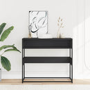 vidaXL fekete szerelt fa tálalóasztal 90x35x80 cm
