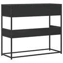 vidaXL fekete szerelt fa tálalóasztal 90x35x80 cm
