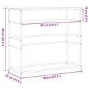 vidaXL fekete szerelt fa tálalóasztal 90x35x80 cm