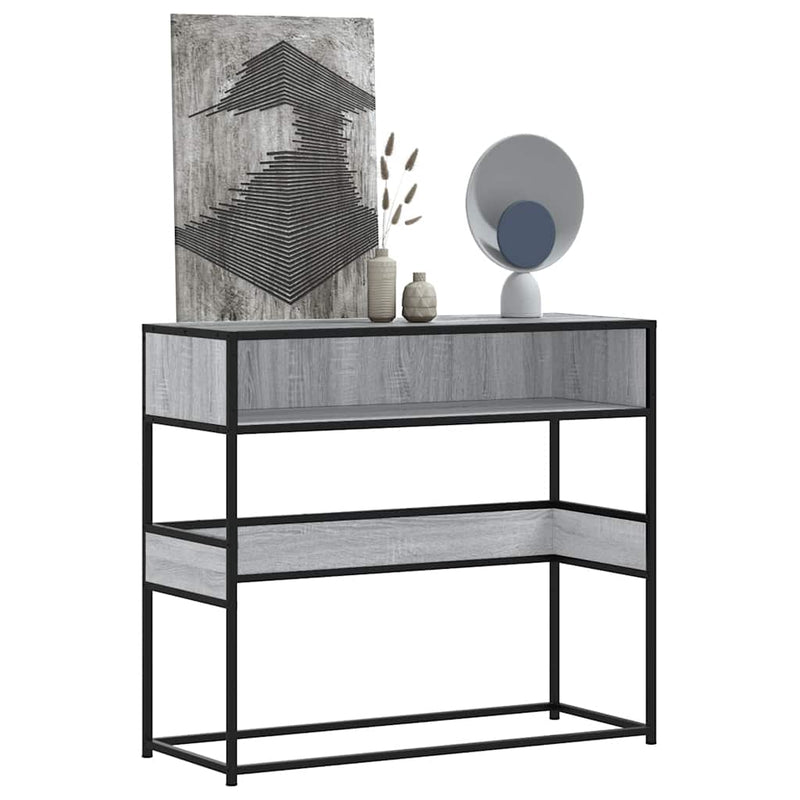 vidaXL szürke sonoma színű szerelt fa tálalóasztal 90x35x80 cm