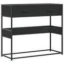 vidaXL fekete szerelt fa tálalóasztal 90x35x80 cm