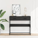 vidaXL fekete szerelt fa tálalóasztal 90x35x80 cm