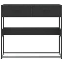 vidaXL fekete szerelt fa tálalóasztal 90x35x80 cm