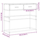 vidaXL füstös tölgy színű szerelt fa tálalóasztal 90x35x80 cm