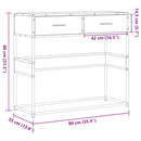 vidaXL barna tölgyszínű szerelt fa tálalóasztal 90x35x80 cm