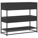 vidaXL fekete szerelt fa tálalóasztal 90x35x80 cm