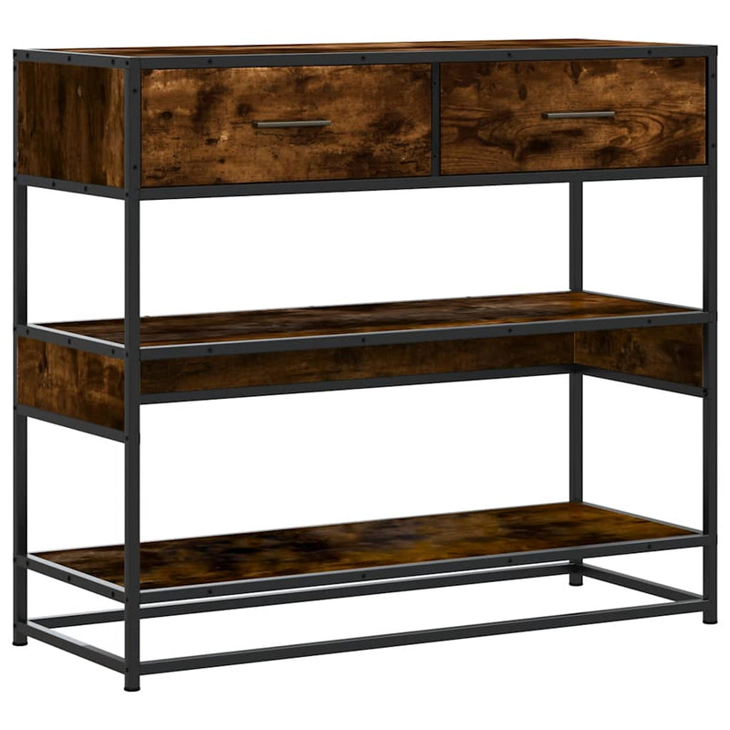 vidaXL füstös tölgy színű szerelt fa tálalóasztal 90x35x80 cm