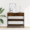 vidaXL füstös tölgy színű szerelt fa tálalóasztal 90x35x80 cm