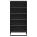 vidaXL fekete szerelt fa cipőtároló szekrény 48x38x97,5 cm