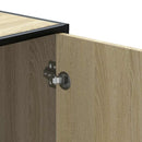 vidaXL cipőpad Sonoma tölgy 100x40x53,5 cm Gépi fa és fém