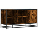 vidaXL cipőpad füstölt tölgy 100x40x53,5 cm fából és fémből készült