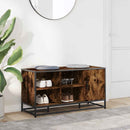 vidaXL cipőpad füstölt tölgy 100x40x53,5 cm fából és fémből készült