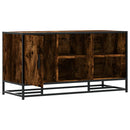 vidaXL cipőpad füstölt tölgy 100x40x53,5 cm fából és fémből készült