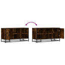 vidaXL cipőpad füstölt tölgy 100x40x53,5 cm fából és fémből készült