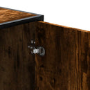 vidaXL cipőpad füstölt tölgy 100x40x53,5 cm fából és fémből készült