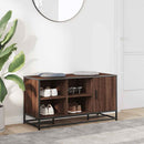 vidaXL cipőpad barna tölgy 100x40x53,5 cm Gépi fa és fém