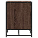 vidaXL cipőpad barna tölgy 100x40x53,5 cm Gépi fa és fém