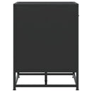 vidaXL Cipőpad Fekete 60x40x53,5 cm Fából és fémből készült pad