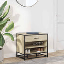 vidaXL cipőpad Sonoma tölgy 60x40x53,5 cm Gépelt fa és fém