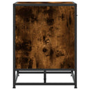 vidaXL cipőpad füstölt tölgy 60x40x53,5 cm fából és fémből készült