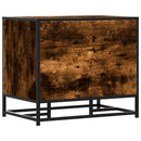 vidaXL cipőpad füstölt tölgy 60x40x53,5 cm fából és fémből készült