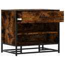 vidaXL cipőpad füstölt tölgy 60x40x53,5 cm fából és fémből készült