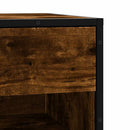 vidaXL cipőpad füstölt tölgy 60x40x53,5 cm fából és fémből készült