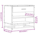 vidaXL cipőpad barna tölgy 60x40x53,5 cm Gépi fa és fém