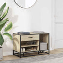 vidaXL cipőpad Sonoma tölgy 80x40x53,5 cm Gépelt fa és fém